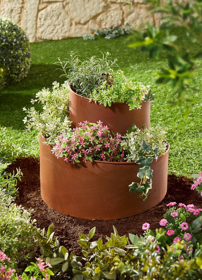 Kr&auml;uterspirale im  Edelrost-Look 