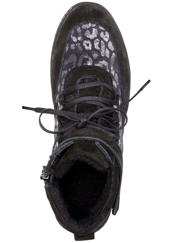 ELENA EDEN Schnür-Bootie aus Veloursleder SCHWARZ