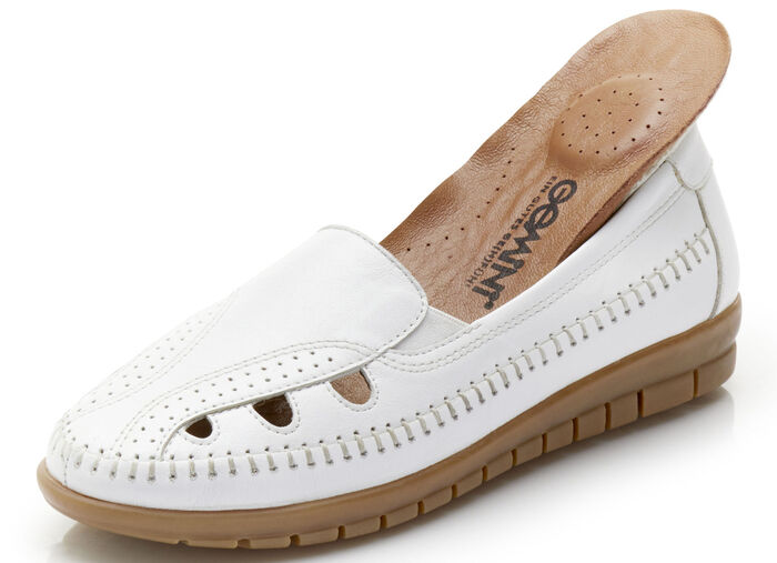 Gemini Slipper mit seitlichen Gummizügen WEISS