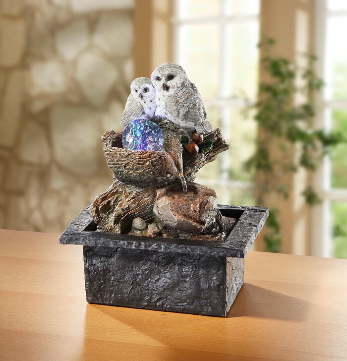 Beleuchteter Zimmerbrunnen 