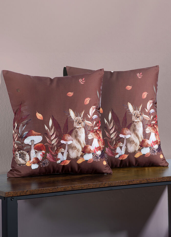 Kissenbezüge mit Herbsthasen-Motiv, 2er-Set HERBSTHASE