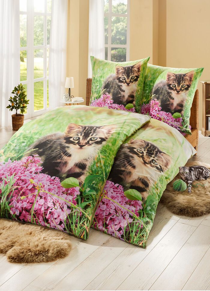 Bettw&auml;sche-Garnitur mit Rei&szlig;verschluss 