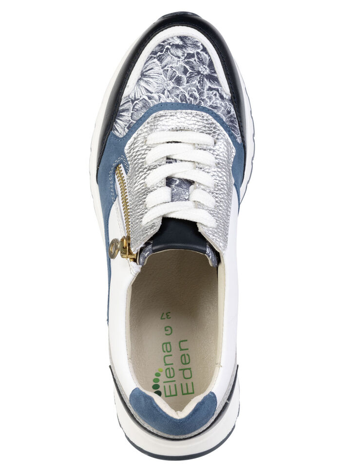 ELENA EDEN, schicke Damen-Sneaker, Weite G, mit herausnehmbarem Fußbett JEANS-BUNT