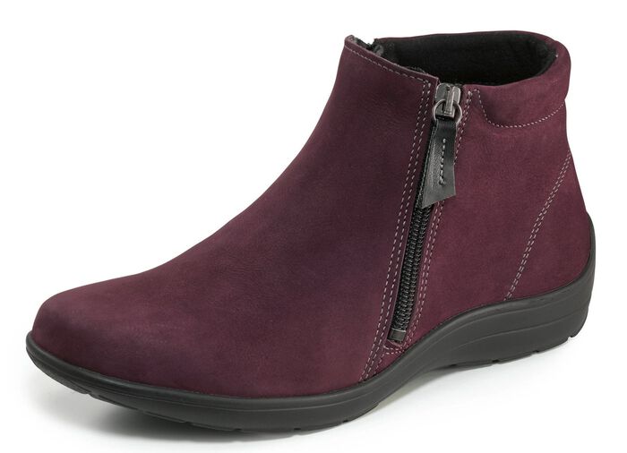 ELENA EDEN Bootie aus Nubukleder BORDEAUX