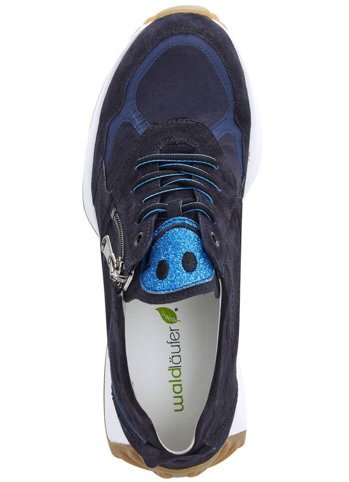 Waldl&auml;ufer Sneaker mit frecher Glitzer-Applikation DUNKELBLAU