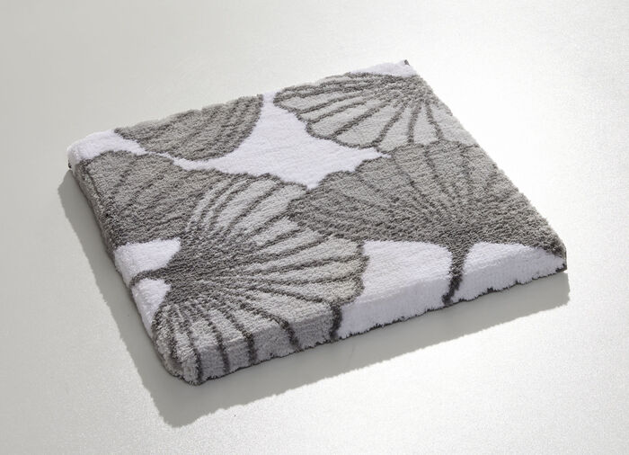 Badgarnitur mit Ginkgoblätter-Motiv GRAU