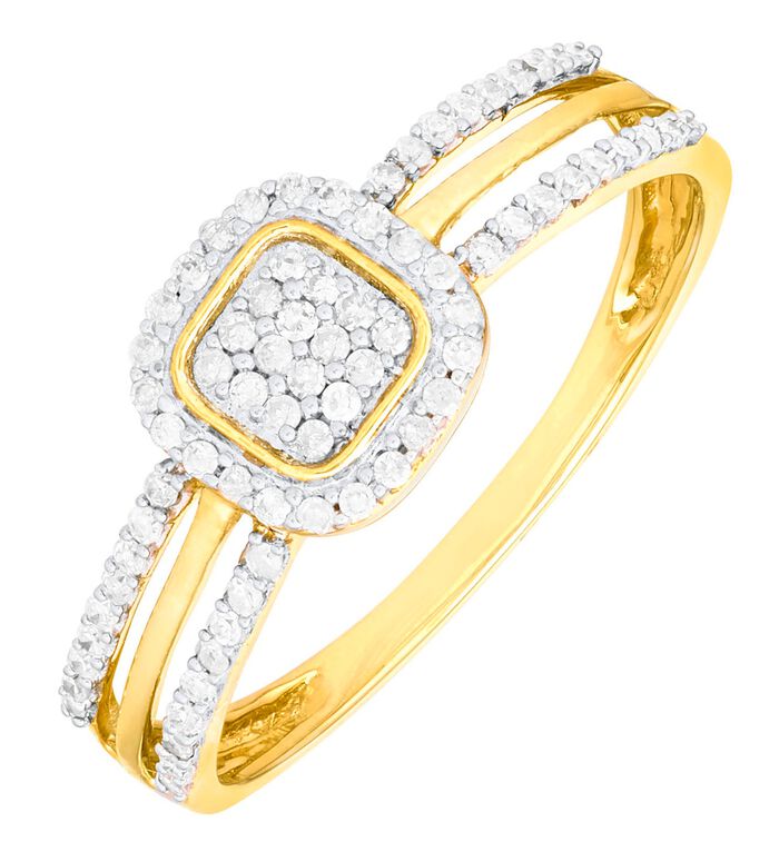 Edler Damenring mit 74 Diamanten 