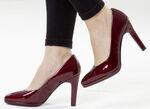 Peter Kaiser, elegante Damen-Pumps, aus Leder WEINROT