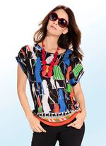 Bunte Tunika mit Katzen-Motiv 