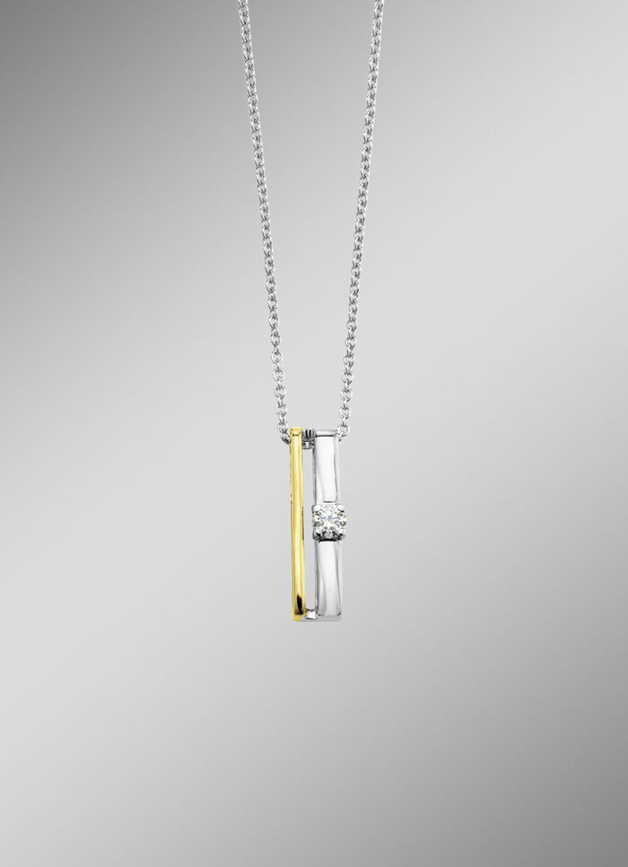 Zeitlose Eleganz: Anh&auml;nger mit Brillant und Ankerkette 