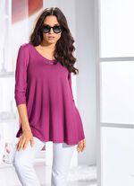 Shirt-Tunika mit Schmuckknöpfen BEERE