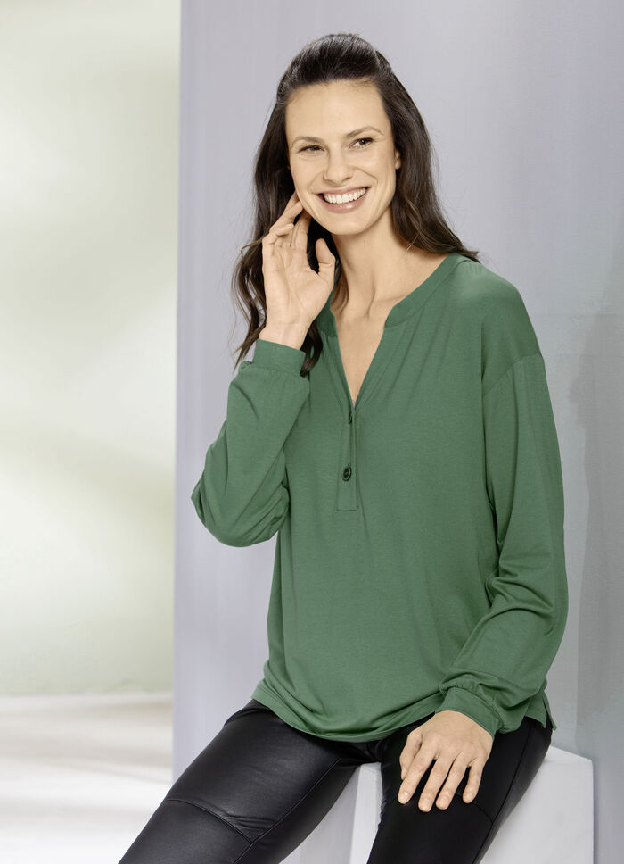 Shirt-Tunika mit Elastan 