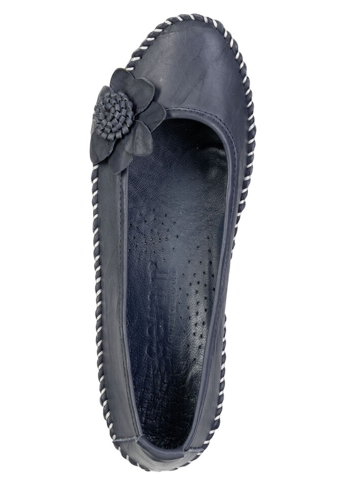 Gemini, schicke Damen-Ballerinas, Weite G, mit herausnehmbarem Fu&szlig;bett MARINE