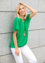 Poncho-Tunika mit eingearbeitetem Top GRÜN