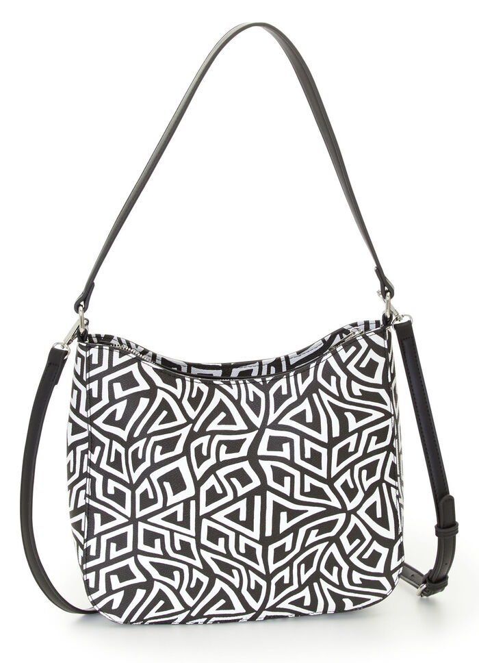 Collezione Alessandro Tasche aus effektvoll bedrucktem Synthetikmaterial SCHWARZ-WEISS