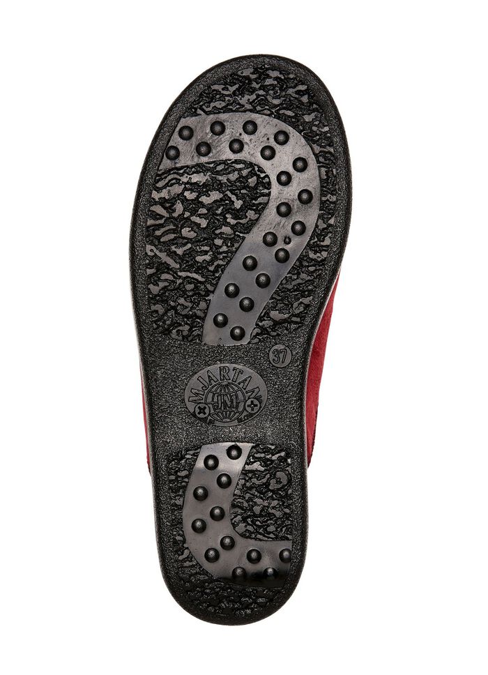 Pantoffel aus Veloursmaterial BORDEAUX