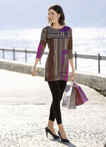 Tunika mit modisch flachem Halsausschnitt  