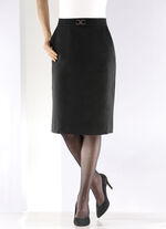 Rock in schmaler Schnittführung SCHWARZ