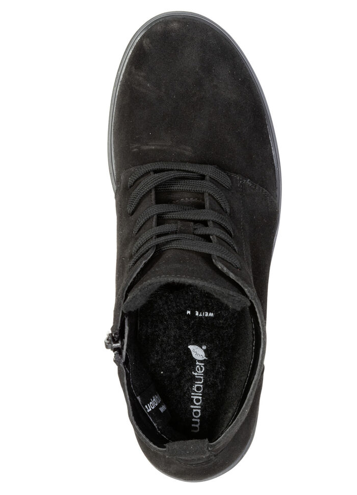 Waldläufer, bequeme Damen-Stiefeletten, Winterschuhe, Weite H, mit herausnehmbarem Fußbett SCHWARZ