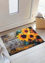 Fu&szlig;matte mit Sonnenblumen-Motiv BUNT