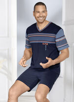 Zweierpack Shortys mit V-Ausschnitt und platziertem Druck 