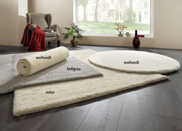 Original handgekn&uuml;pfte marokkanische Berber-Br&uuml;cken und -Teppiche NATUR