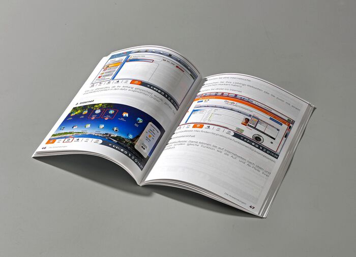 Notebook inklusive Benutzerhandbuch mit Bildern 