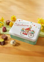 Dose aus Metall "Sch&ouml;nste Gr&uuml;&szlig;e vom Osterhasen" 