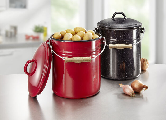 Eimer aus hochwertiger Emaille 