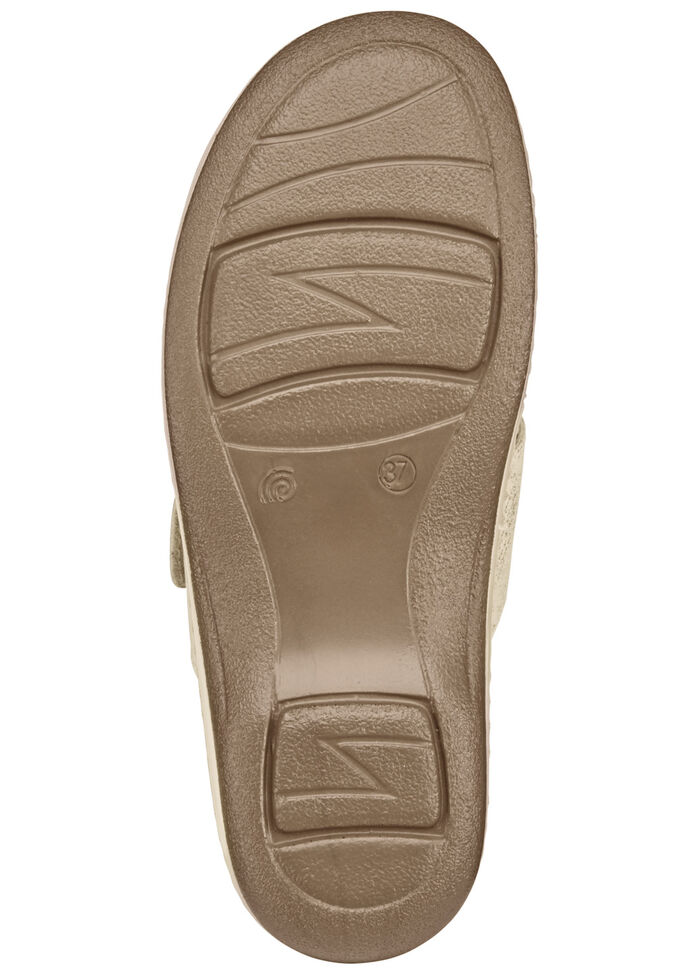 ELENA EDEN Pantolette mit Wörishofer Kork-Lederfußbett ECRU