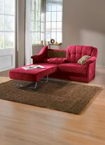 Verwandlungssofa mit hochwertiger Polsterung WEINROT