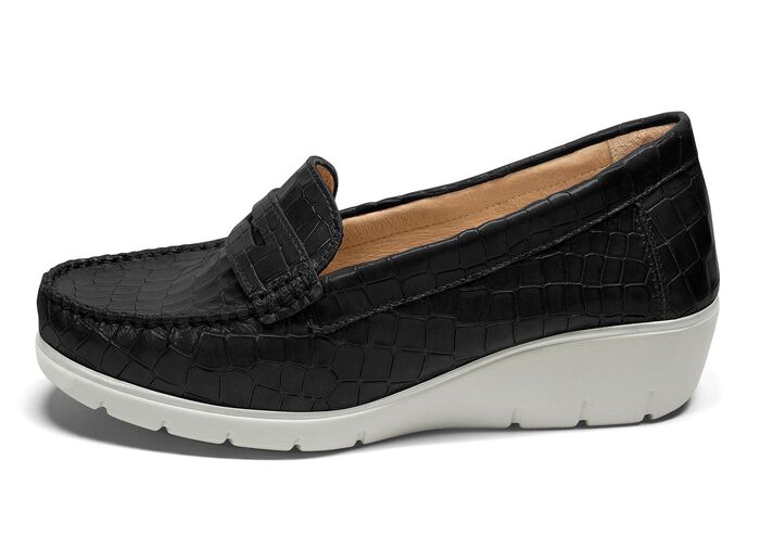 Echt Leder Mokassin mit Aloe Vera Einlegesohle 