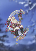 Fensterbild aus echter Plauener Spitze 