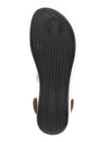 ELENA EDEN Sandale aus Nappaleder mit Metallschmuck WEISS