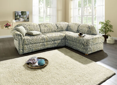 Polsterecke mit Bettfunktion, Bettkasten und 2 Kissen 