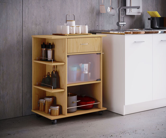 Geräumiger Küchenrollwagen BUCHE