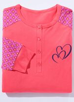 Zweierpack Nachthemden mit seitlichem Schlitz und Knopfleiste 