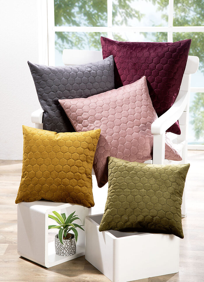 Kissenbezug mit Wabenmusterung GOLD