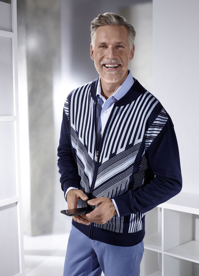 Jacke mit durchgehendem Reißverschluss MARINE