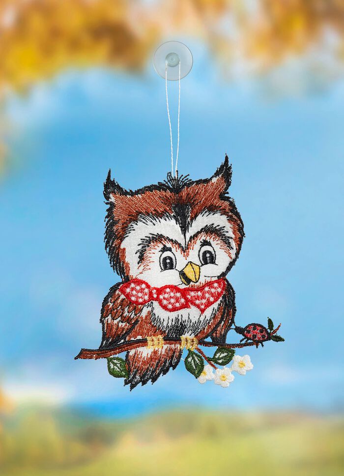 Fensterbild aus Plauener Spitze 