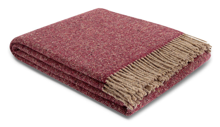 Wohndecke mit Fransen ROT