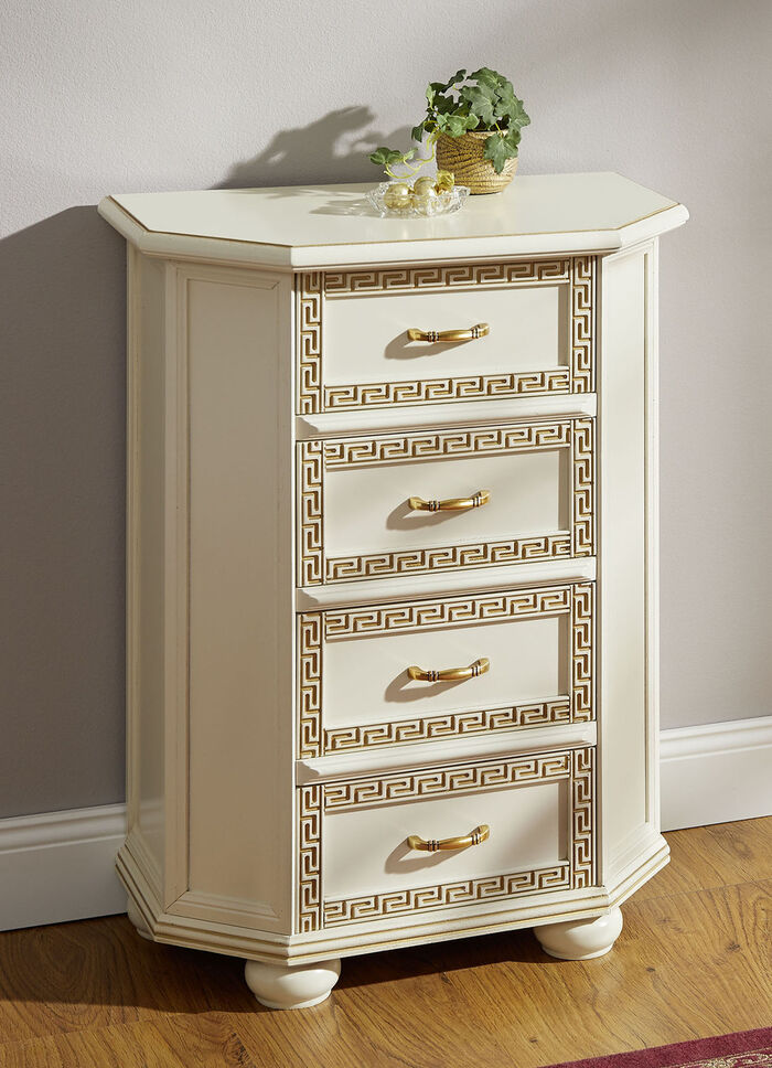 Hochwertiges Möbelprogramm mit Verzierungen CREME-GOLD