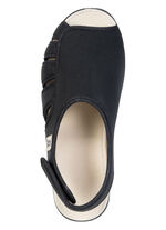 Bequeme Damen-Sandalen, Weite H, mit angenehmer Polsterung SCHWARZ