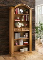 B&uuml;cherregal mit Griffen aus Metall und Keramik NATUR