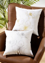 Kissenbezug mit Uni-Rückseite SILBER