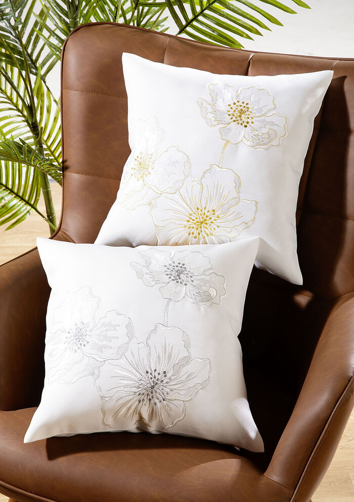 Kissenbezug mit Uni-Rückseite SILBER