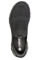 Rieker, leichte Herren-Slipper, mit verstärkter Hinterkappe SCHWARZ