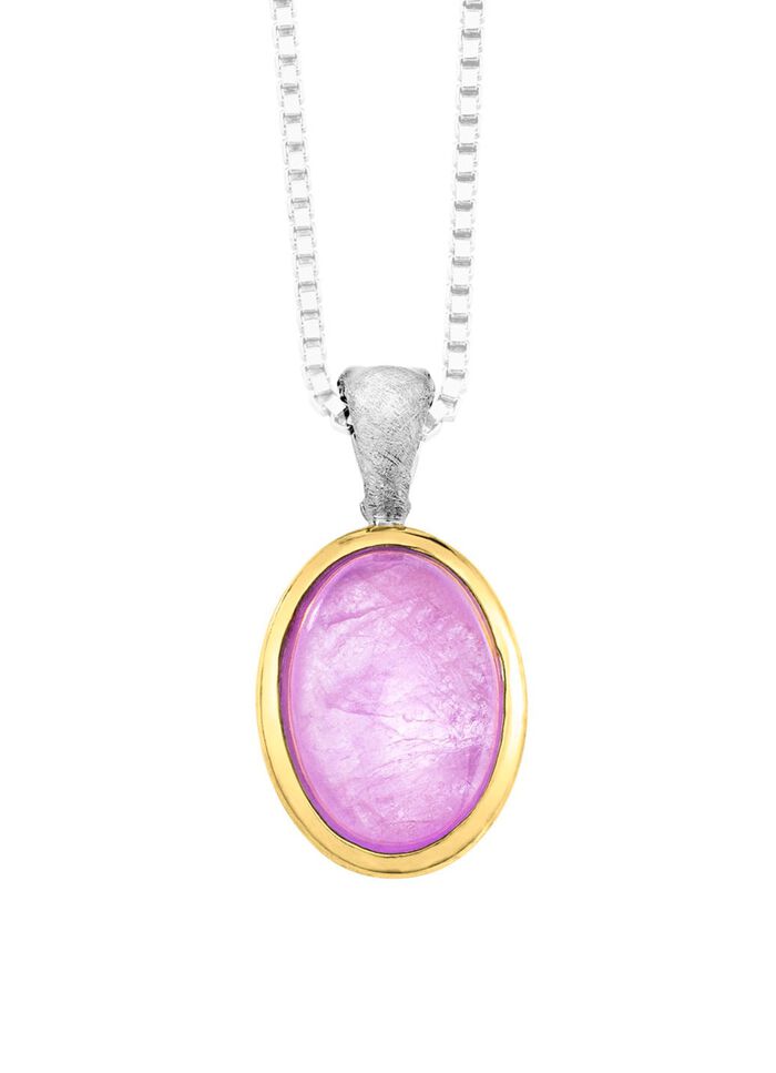 Anh&auml;nger in Bicolor mit Milky-Kunzit 