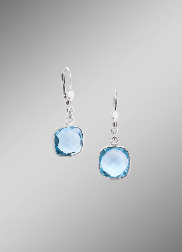 Sch&ouml;ne Ohrringe mit beh. Blautopas 