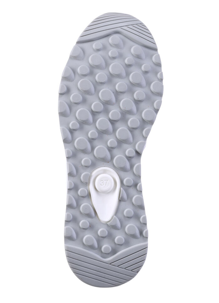 ELENA EDEN Schn&uuml;rschuh aus Nappaleder mit Velours-Bes&auml;tzen WEISS-FLIEDER